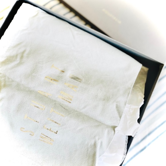 STUART WEITZMAN | 8.5 B | Gold Silver Cream Snake Low Pumps Kitten Heels Almond - Picture 15 of 16